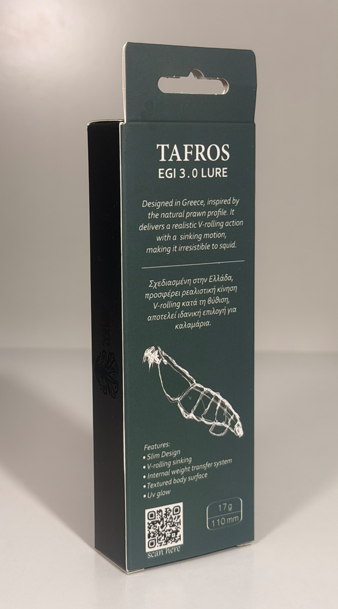Tafros retail packaging, reverse